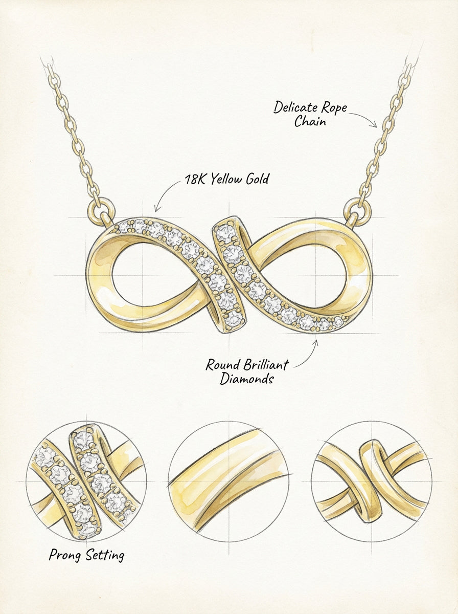 Modern Pave Bar Necklace