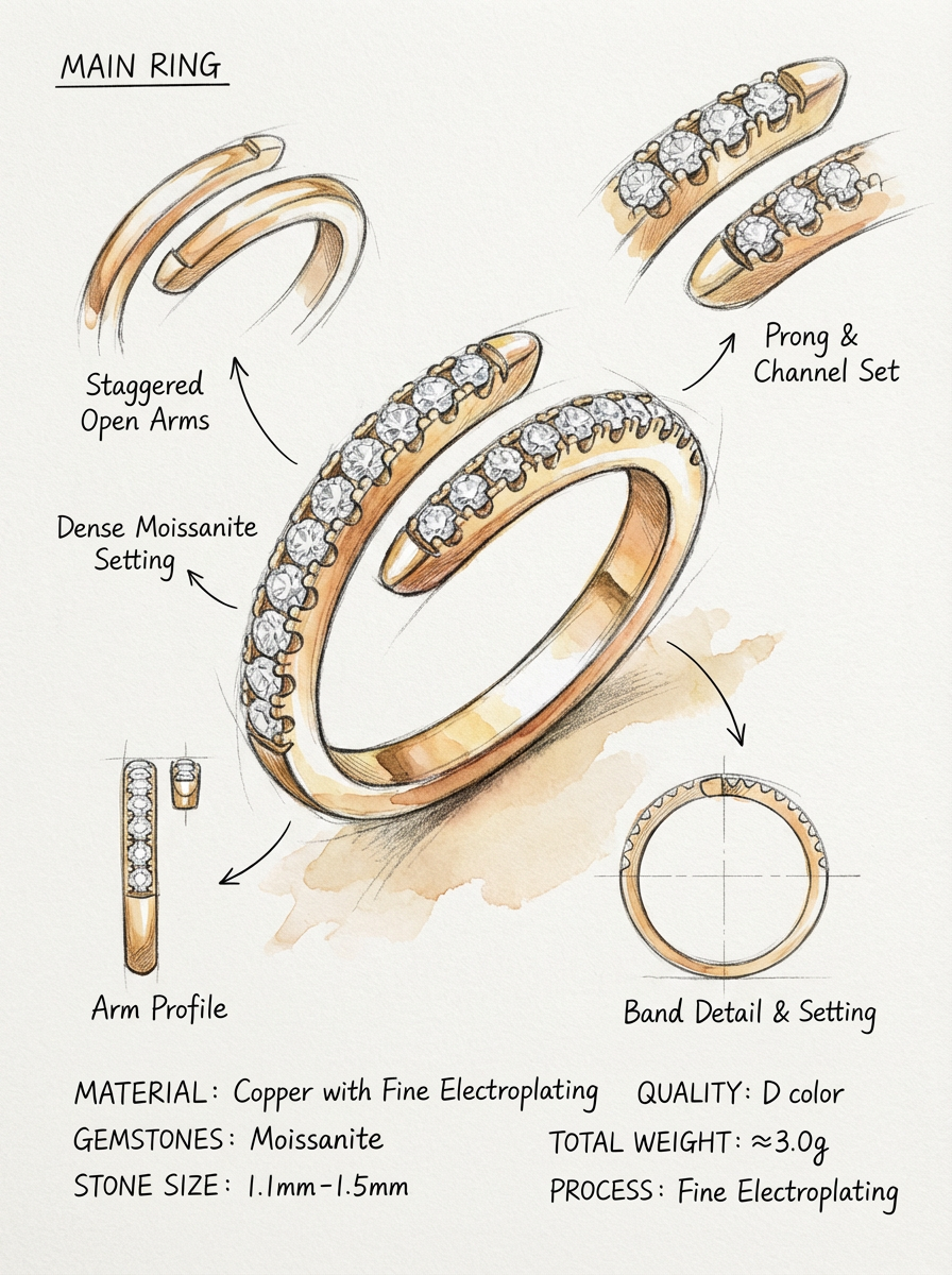 Golden Diamond Signet Ring