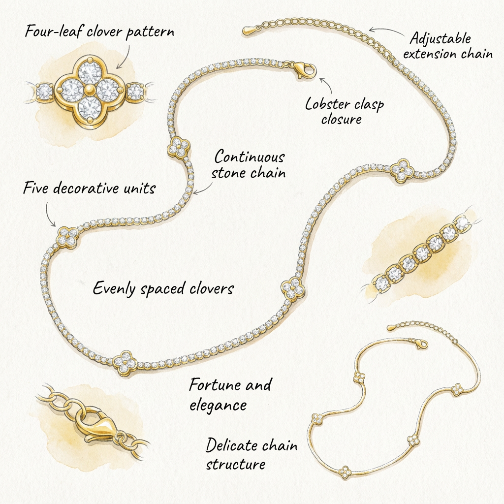 Lucky Clover Diamond Necklace