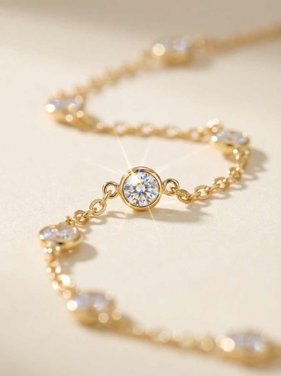 Daily Moissanite Station Bracelet
