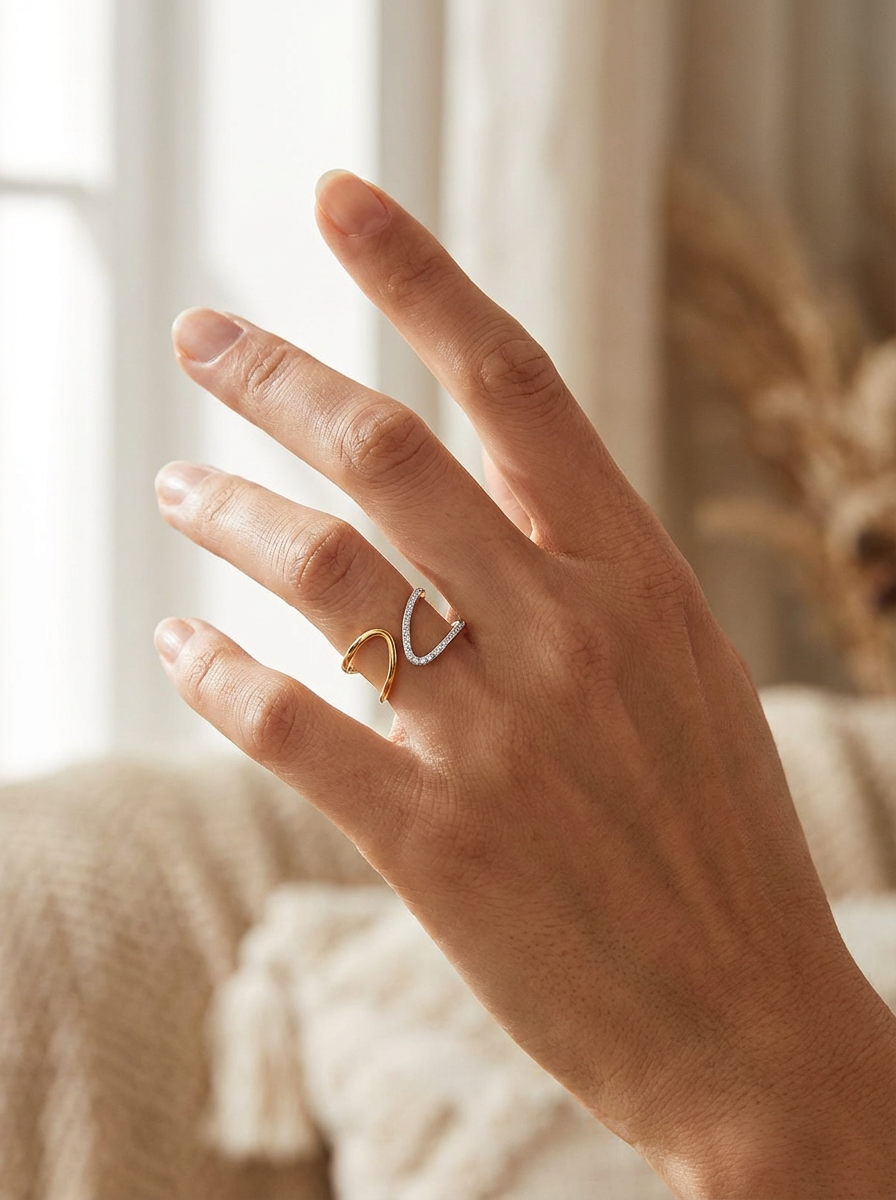 Shimmer Gemstone Stacking Ring