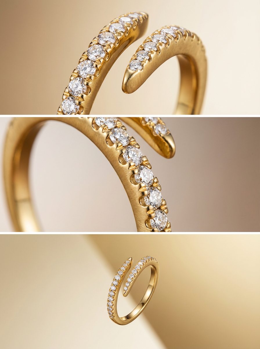 Golden Moissanite Signet Ring