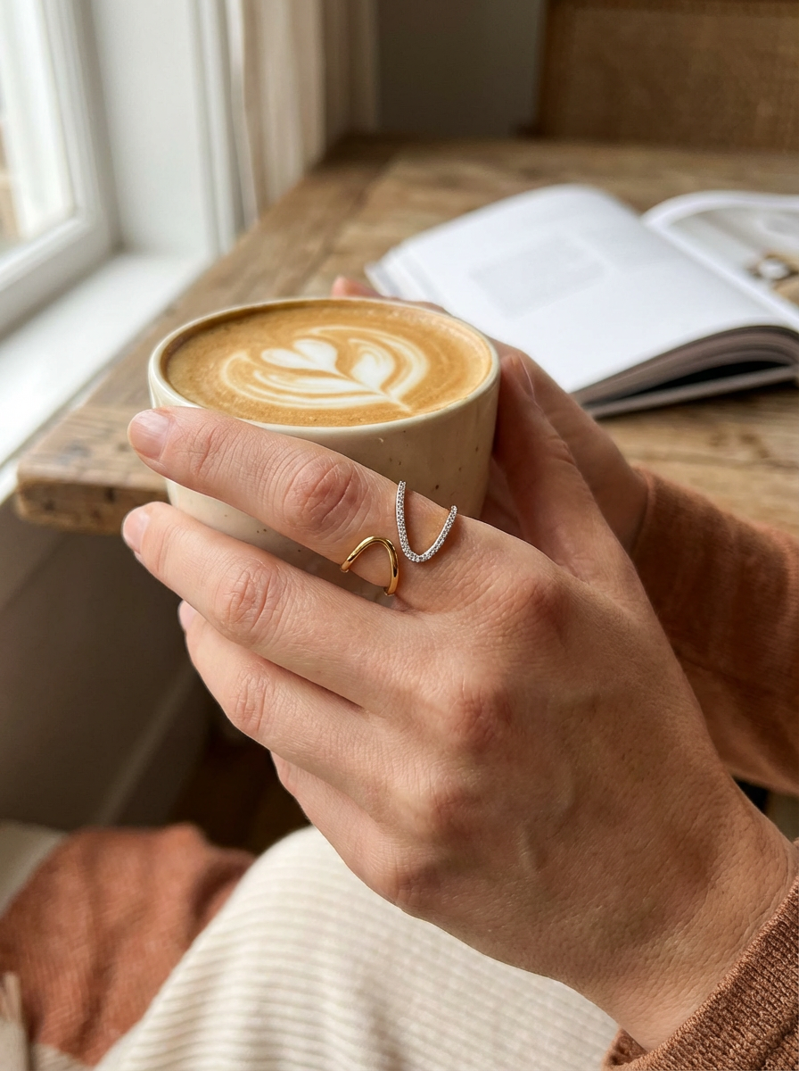 Shimmer Gemstone Stacking Ring