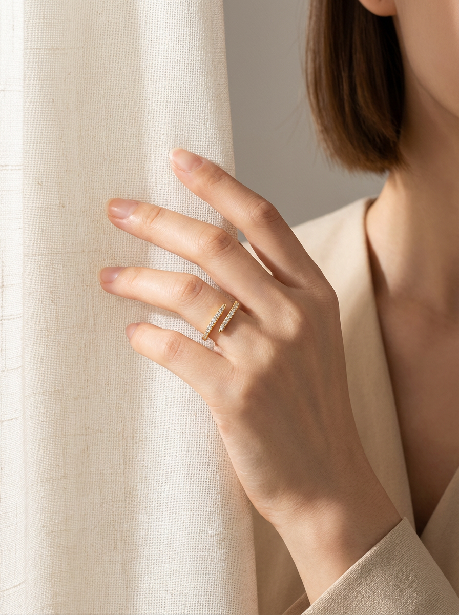 Golden Diamond Signet Ring