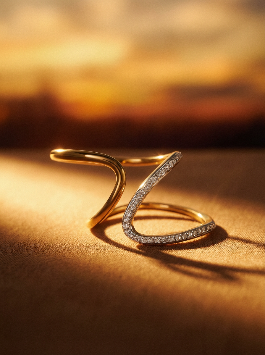 Shimmer Gemstone Stacking Ring
