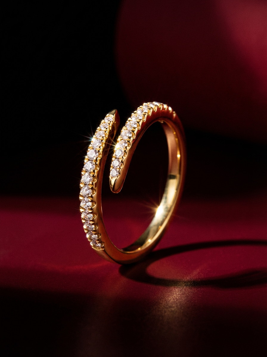 Golden Diamond Signet Ring