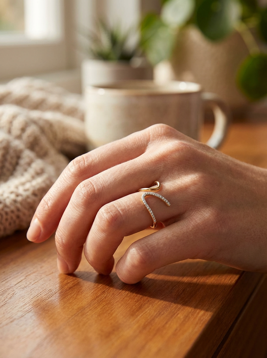 Shimmer Gemstone Stacking Ring