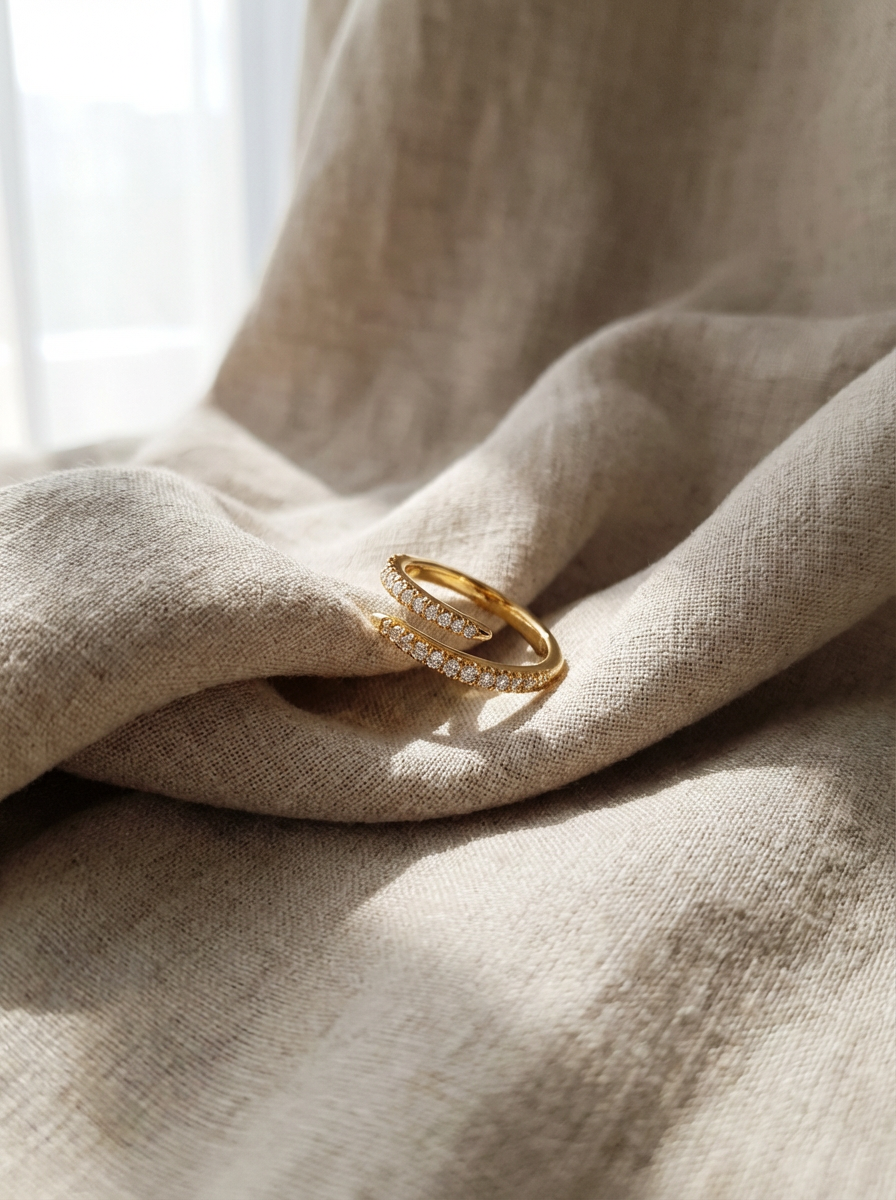 Golden Diamond Signet Ring