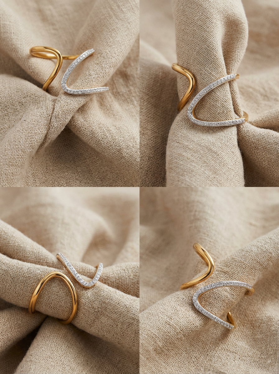 Shimmer Gemstone Stacking Ring