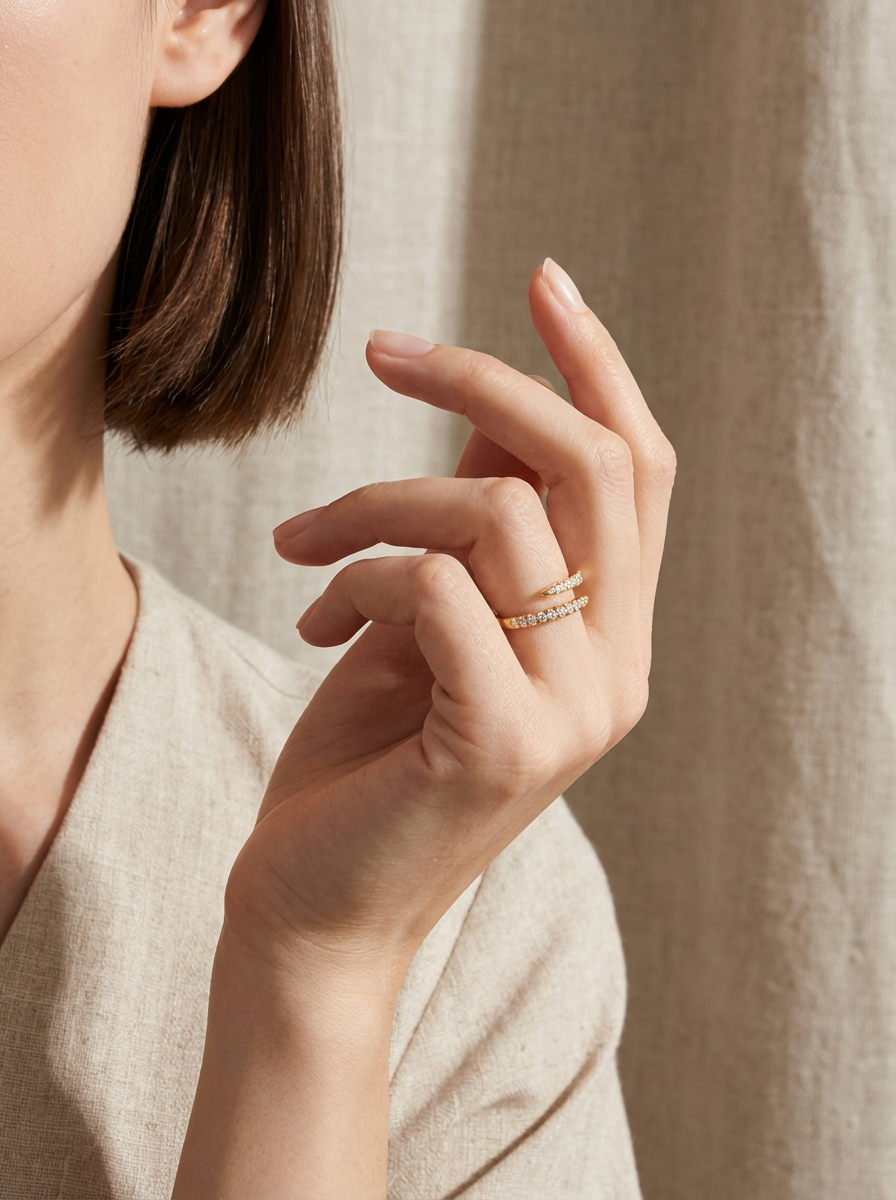 Golden Diamond Signet Ring