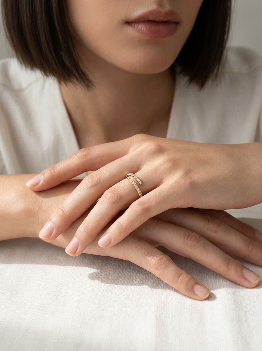 Golden Diamond Signet Ring
