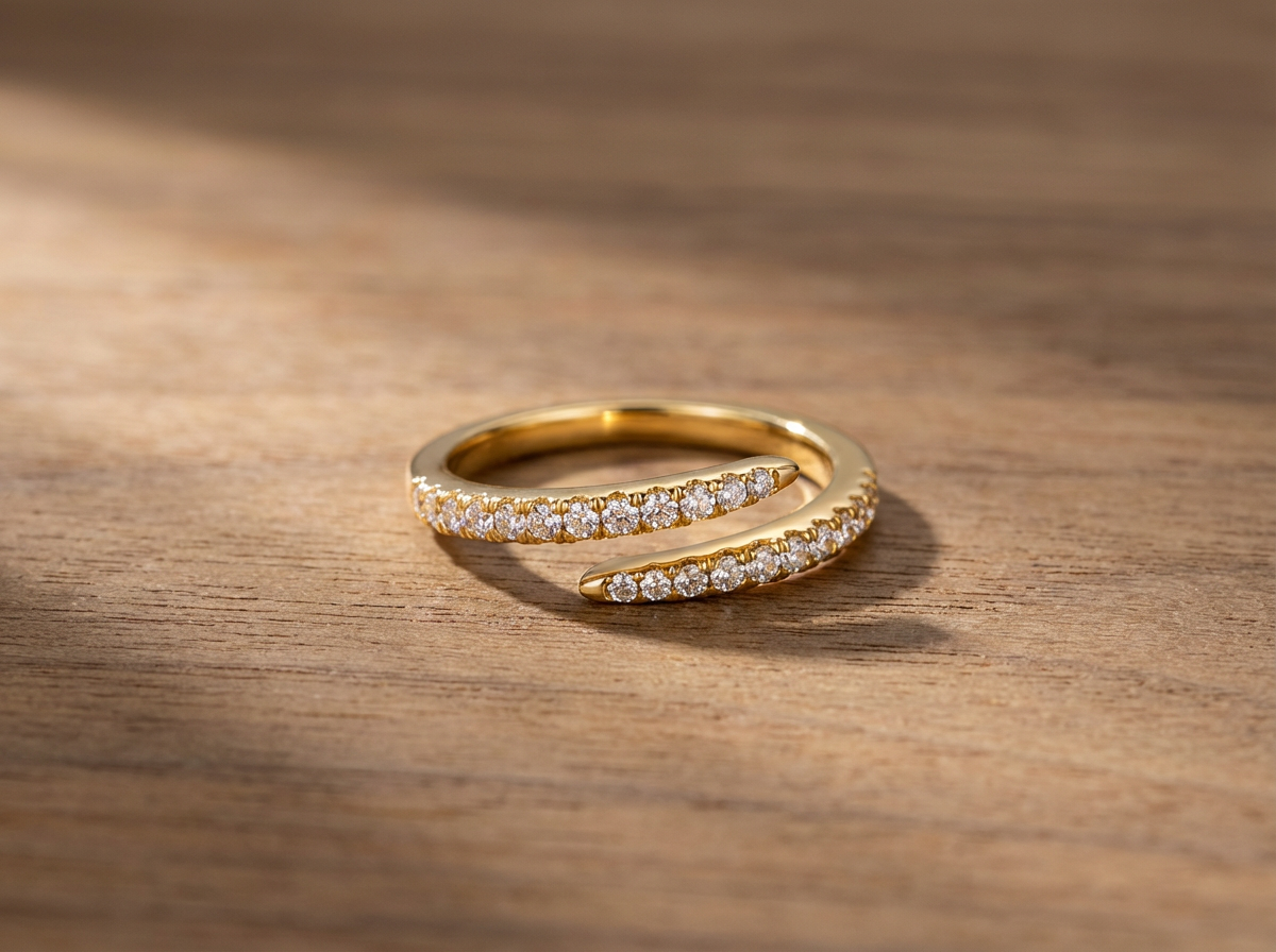 Golden Diamond Signet Ring