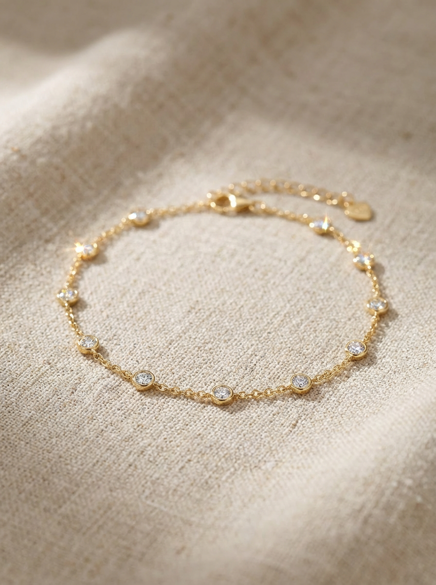 Daily Moissanite Station Bracelet