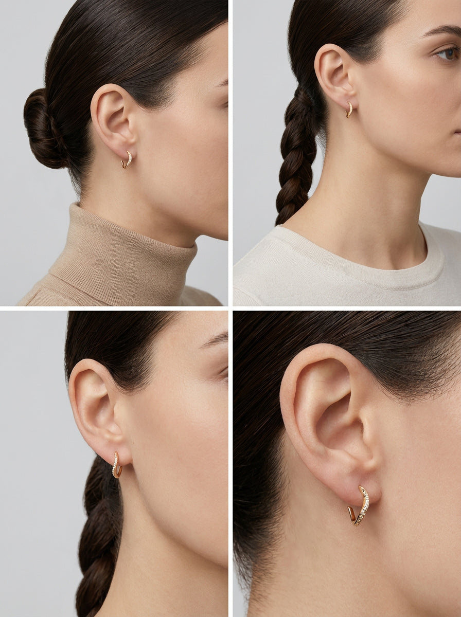 Modern Pave Ear Cuff