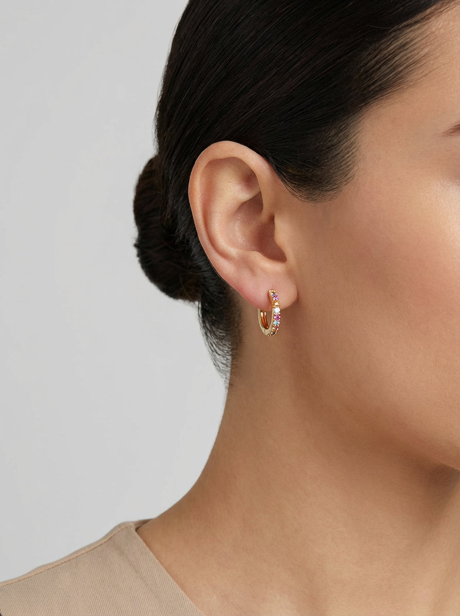 Simple Gemstone Stud Earrings