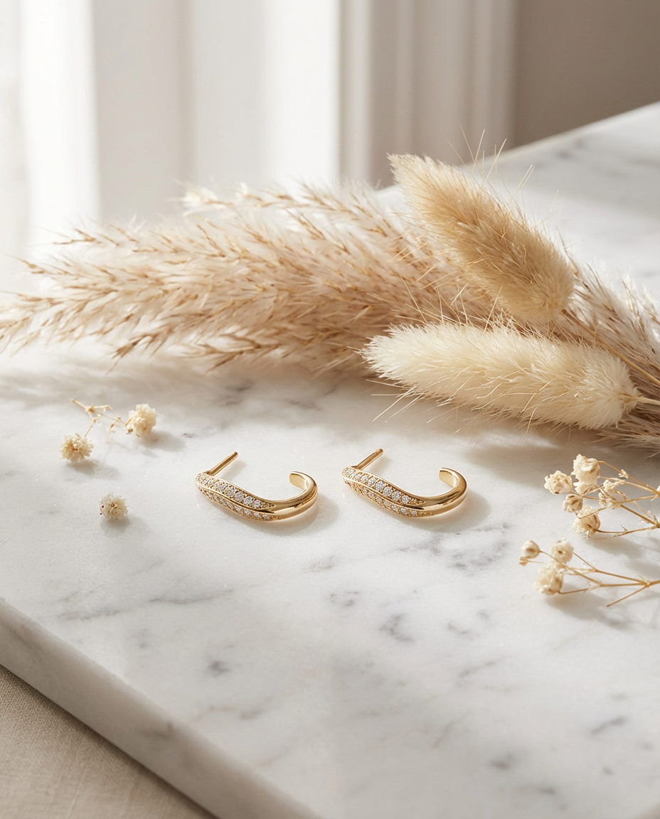 Modern Pave Ear Cuff