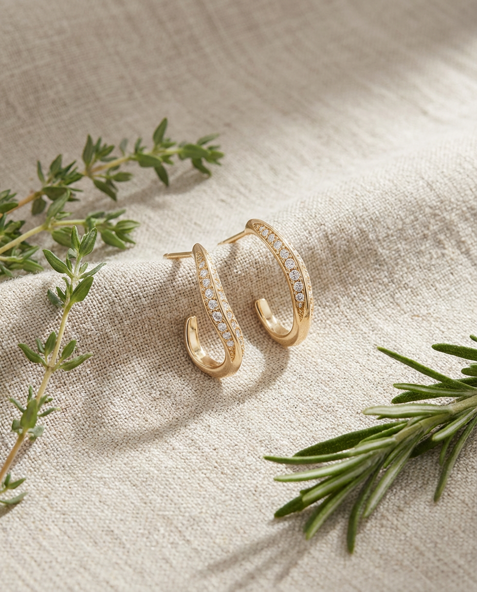 Modern Pave Ear Cuff