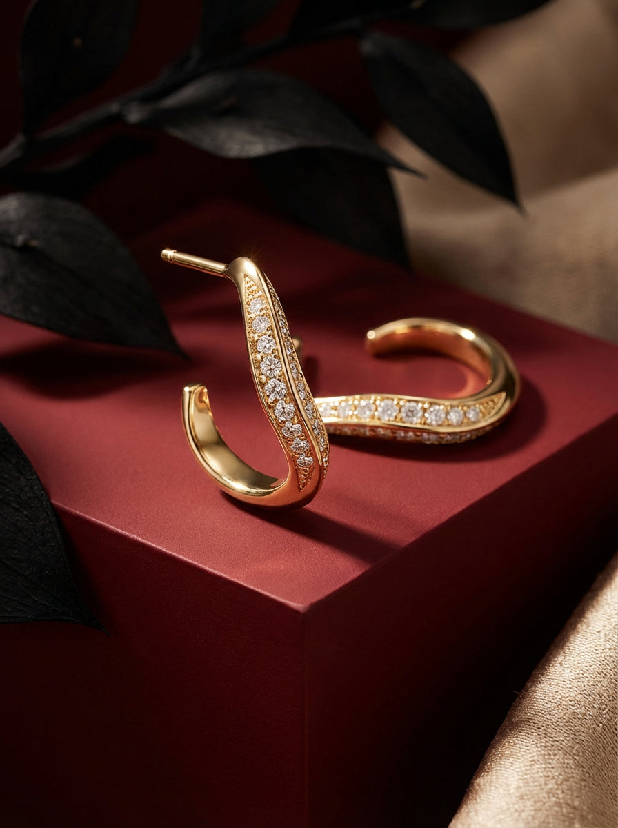 Modern Pave Ear Cuff