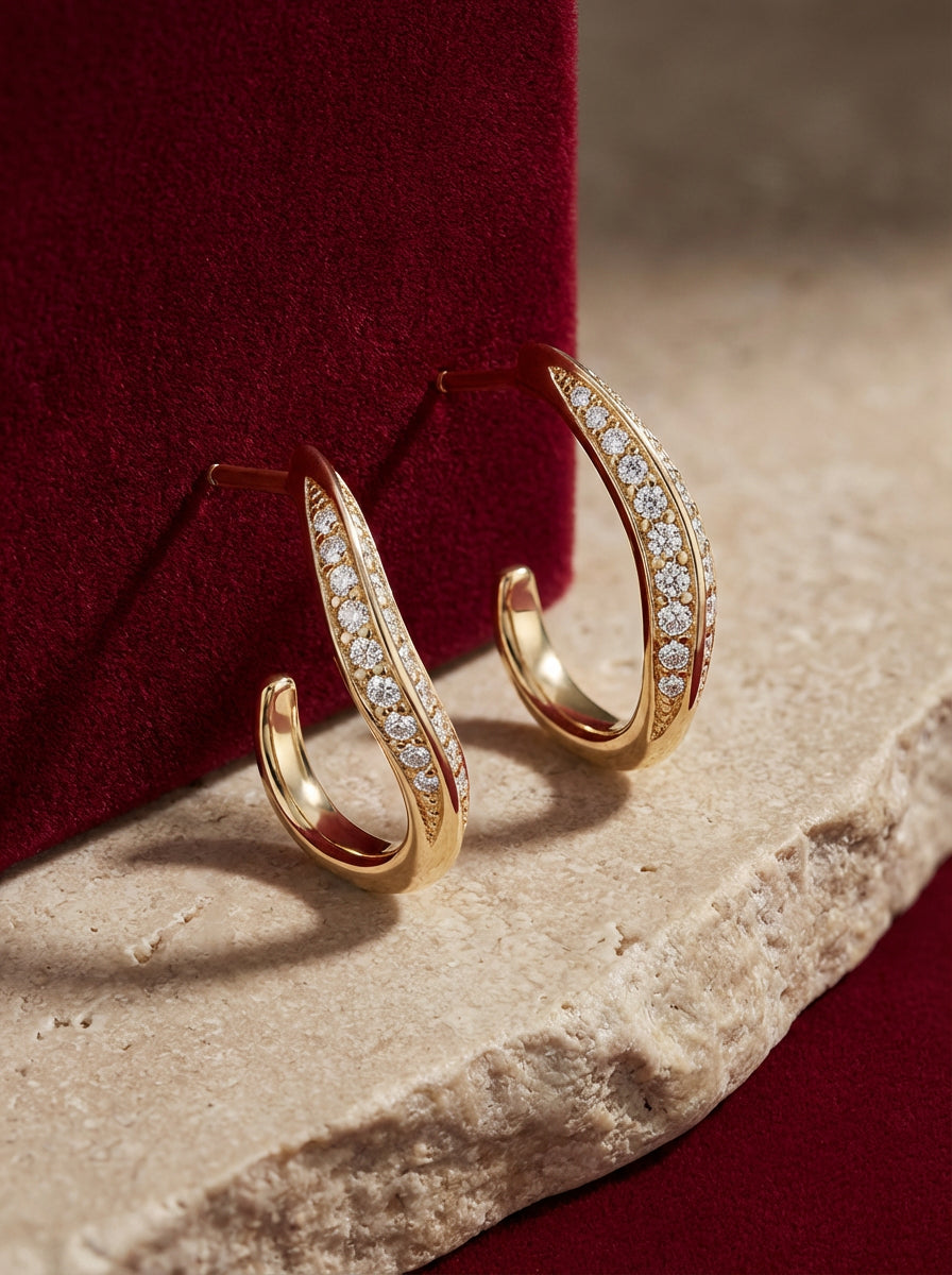 Modern Pave Ear Cuff