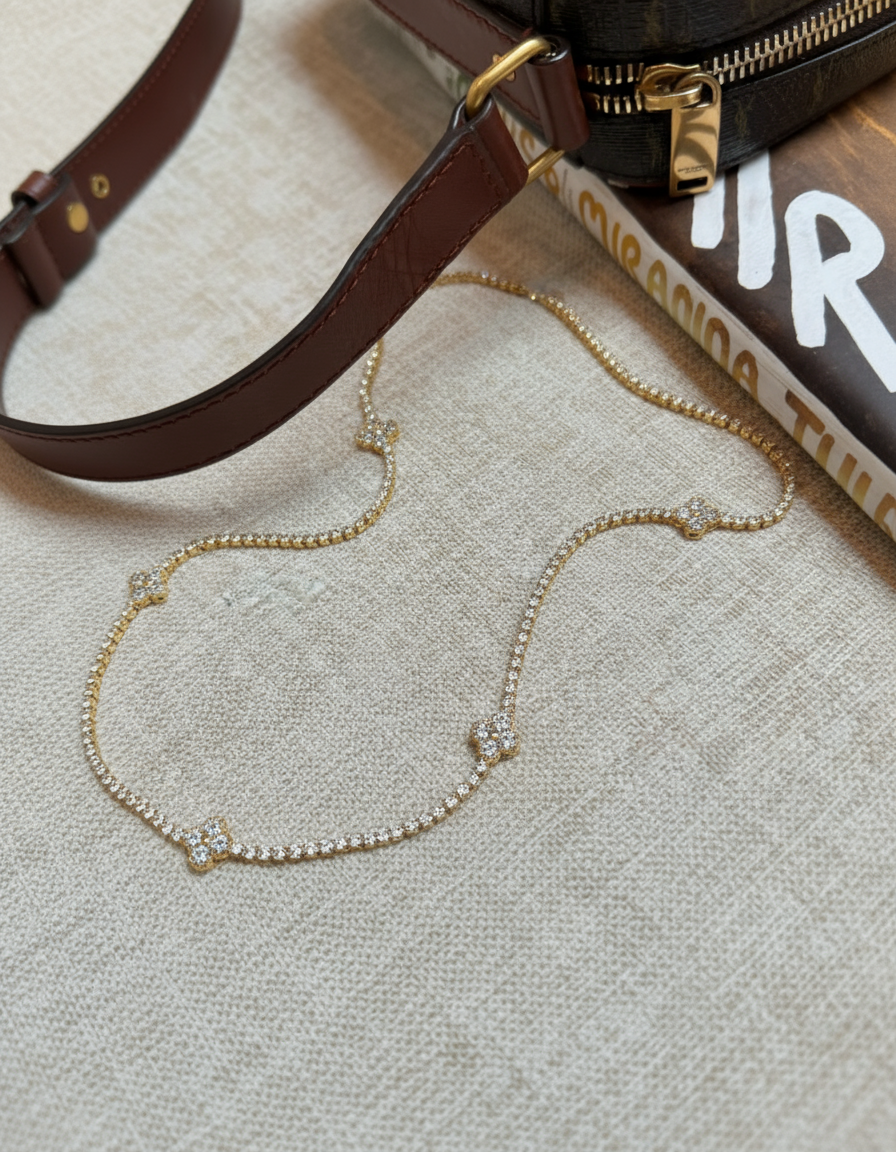 Lucky Clover Diamond Necklace