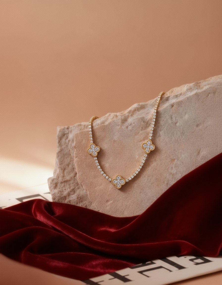 Lucky Clover Diamond Necklace