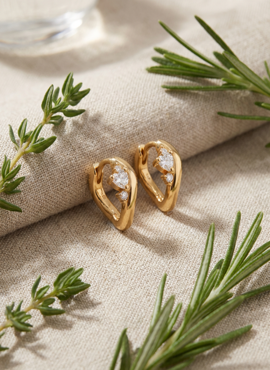 Artisan Diamond Drop Earrings