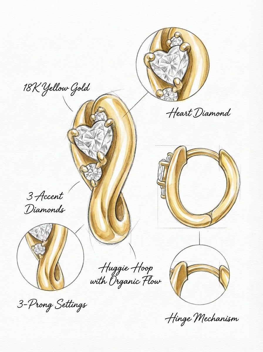 Artisan Diamond Drop Earrings