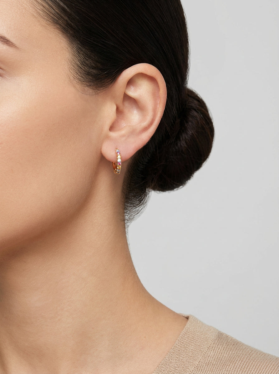 Simple Gemstone Stud Earrings