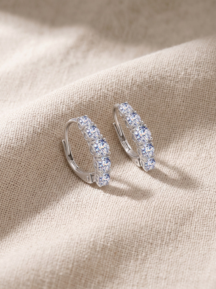 Brilliant Diamond Halo Earrings