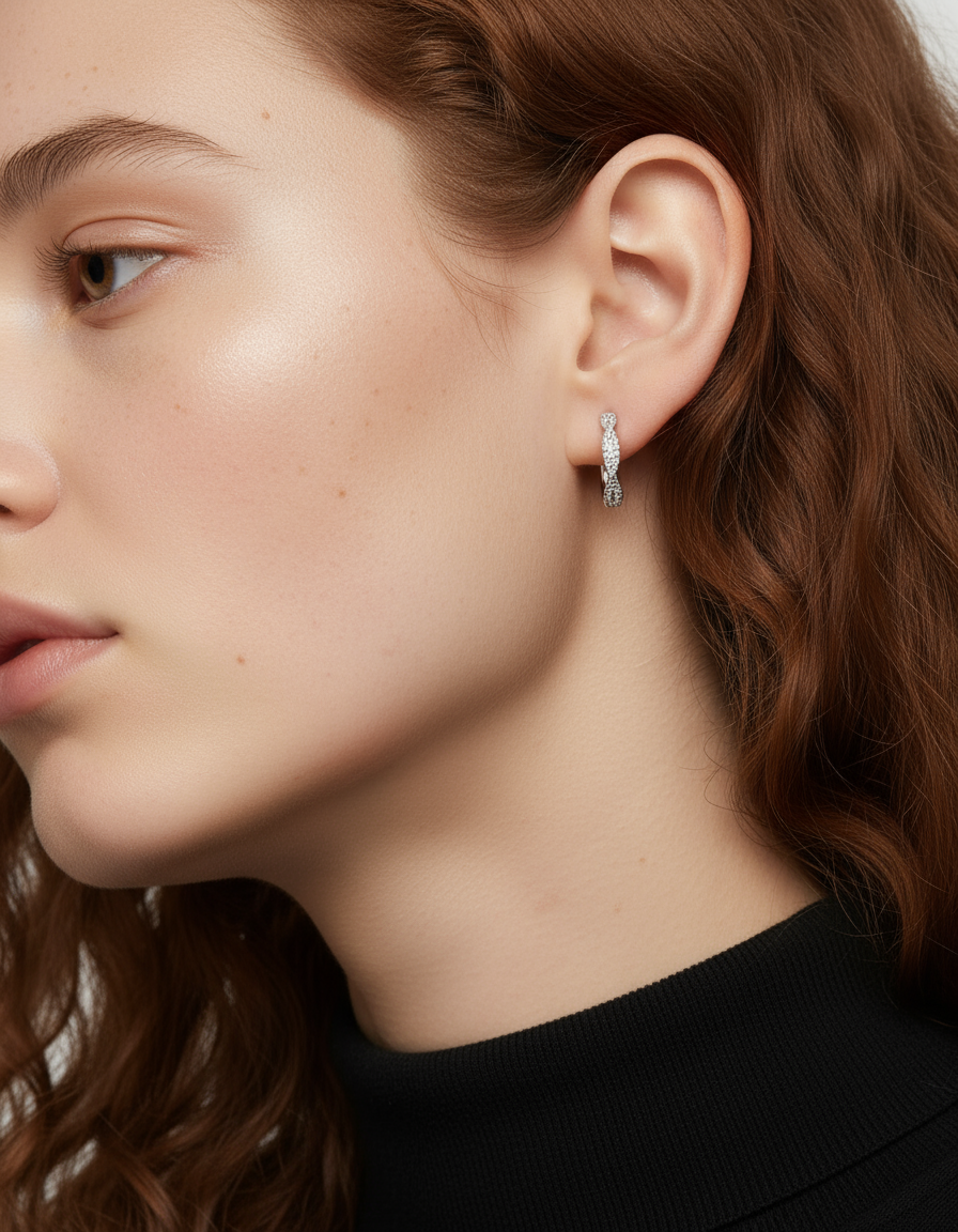Brilliant Diamond Halo Earrings