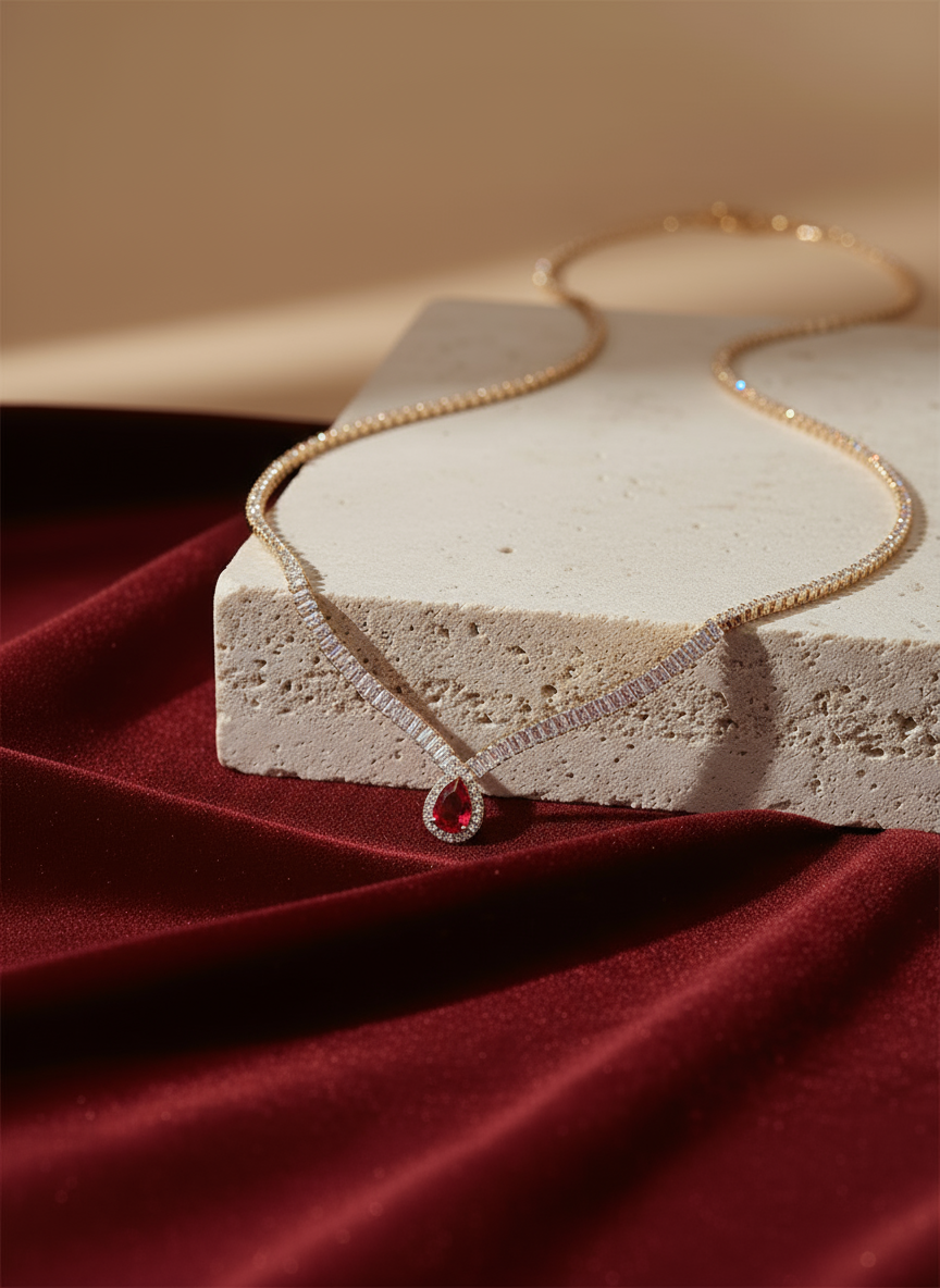 Vintage Diamond Statement Necklace