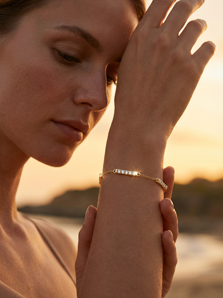 Bold Diamond Texture Bracelet