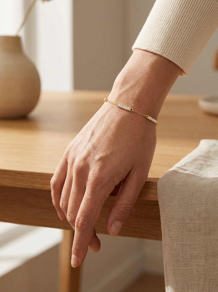 Bold Diamond Texture Bracelet
