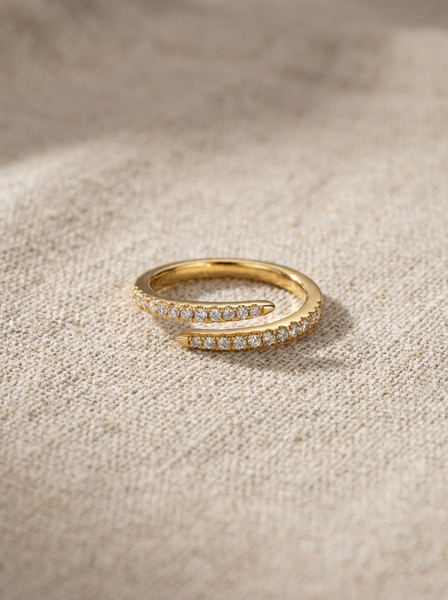 Golden Moissanite Signet Ring