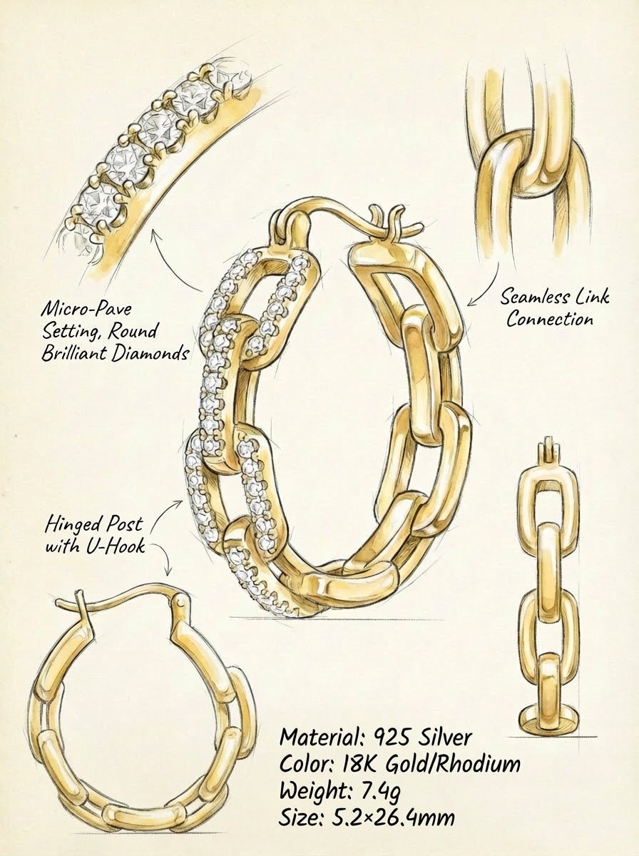Grand Pave Statement Earrings