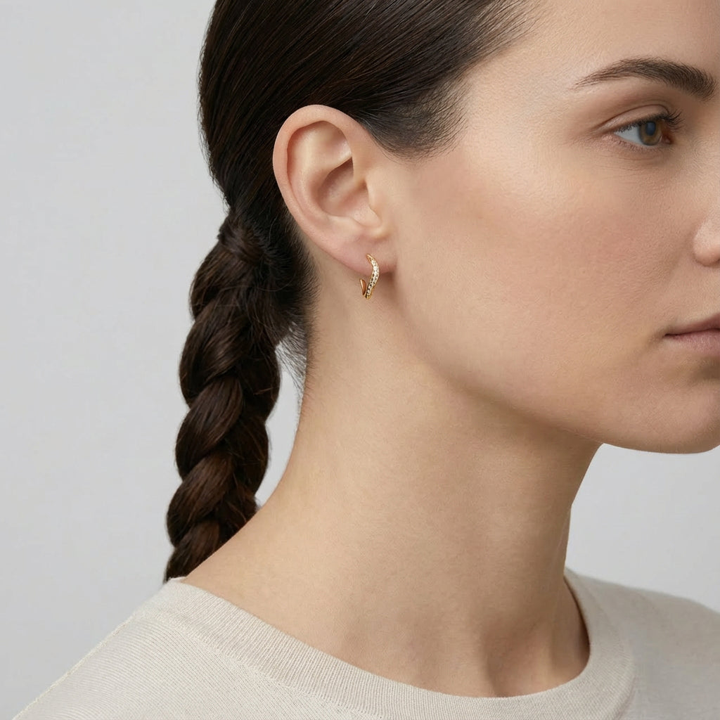 Modern Pave Ear Cuff