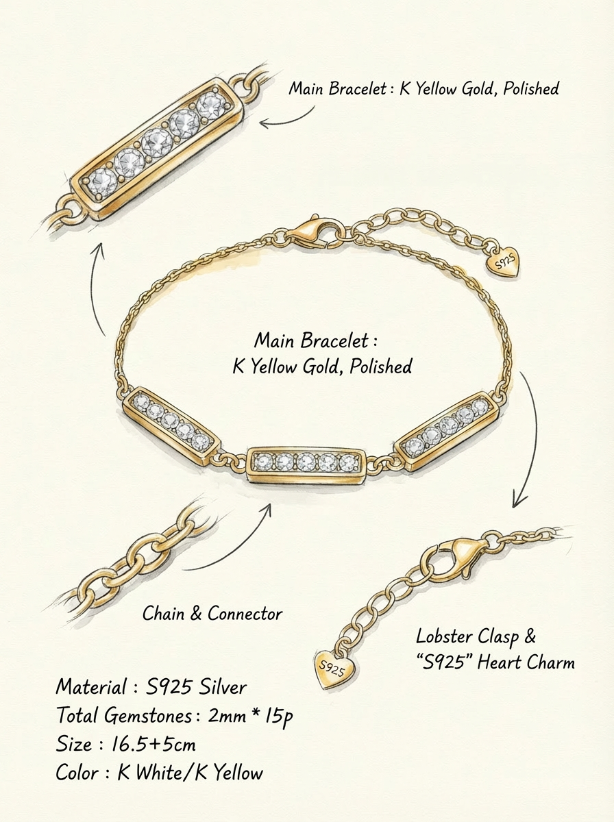 Bold Diamond Texture Bracelet