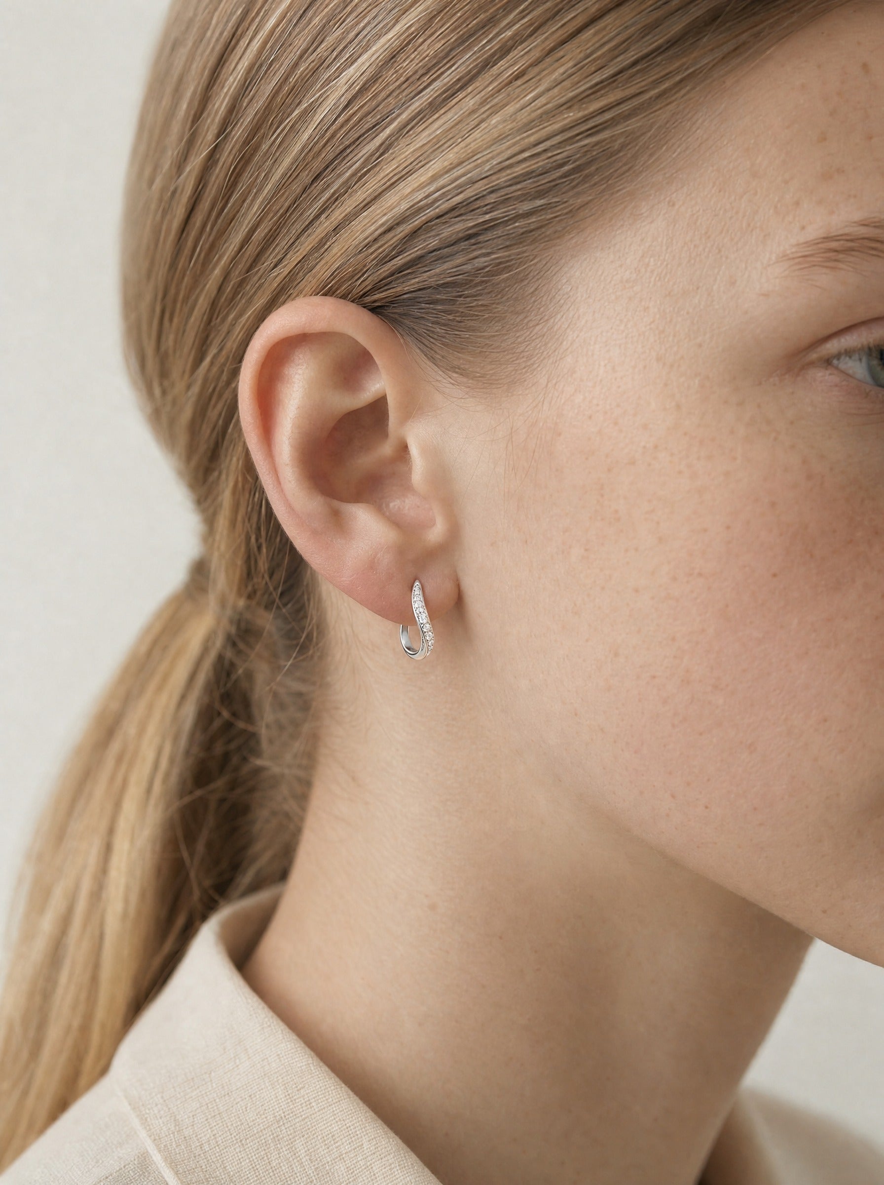 Modern Pave Ear Cuff