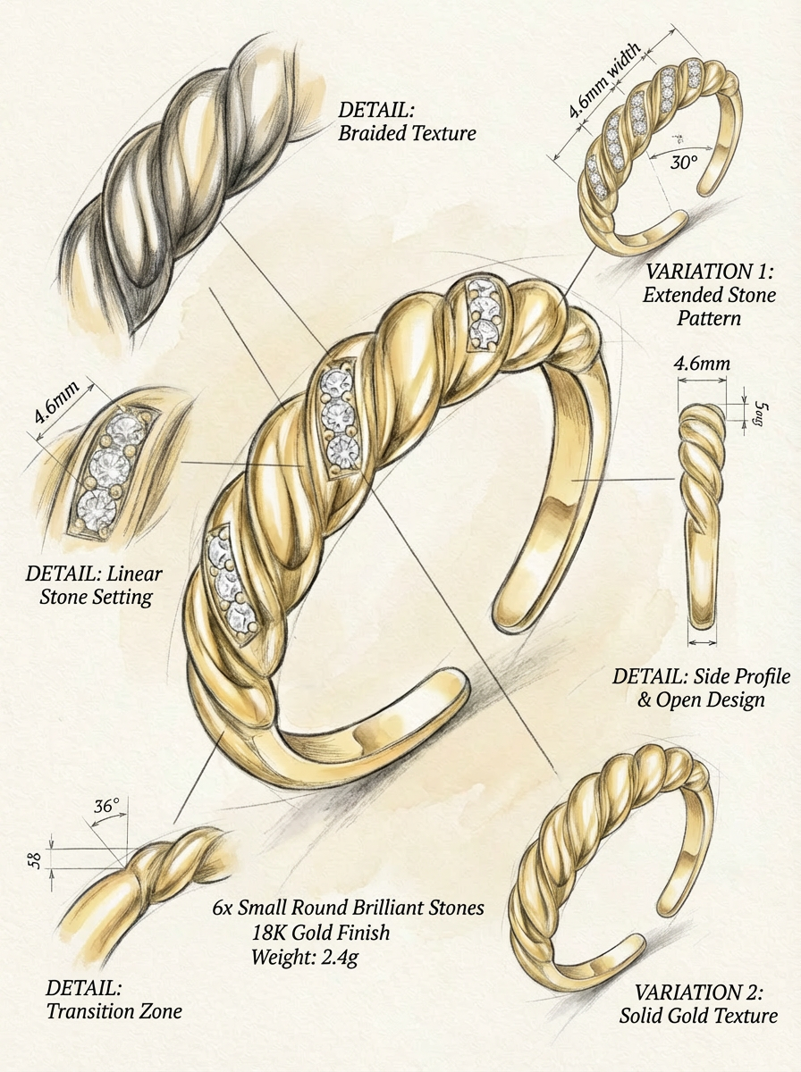 Daily Pave Stacker Ring