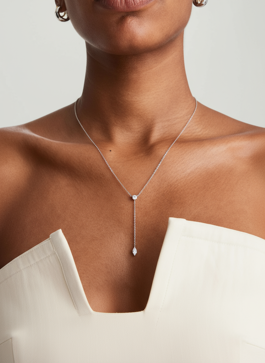 Essential Moissanite Solitaire Necklace